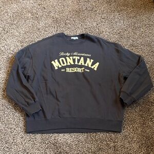 Garage Brand- Montana Graphic Brown Sweatshirt